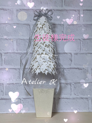 生徒様、ホワイトツリー、完成〜❣️ 生徒様、ホワイトツリー、完成〜❣️