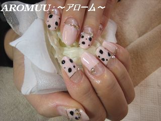 大人なダルメシアン柄*ピンクベージュ