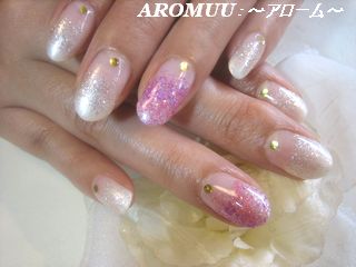 パールグラデ&純銀ラメ☆