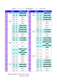 10月11日(土)開幕戦決定!