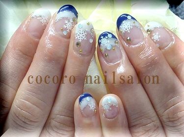 雪ネイル。