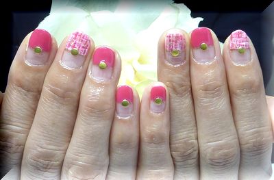 春☆ツイードネイル。