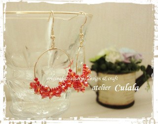 フープな キラキラピアス ☆