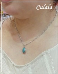 めがね留めで天然石のブレスレット ♪