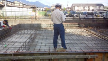 鉄筋検査：大津市の新築工事