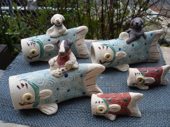 ワンワンたちも 端午の節句