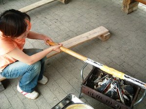 バームクーヘン作りに挑戦だっ♪その2