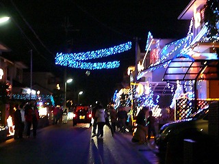 住宅街のイルミネーション