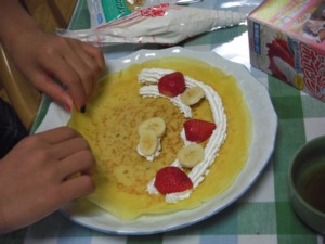クレープ作りました