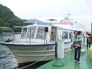 沖島でお魚料理
