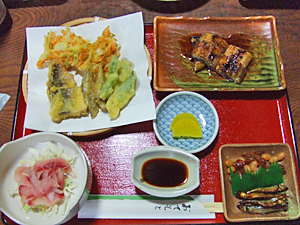 沖島でお魚料理