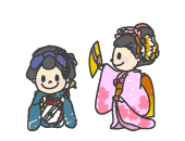 芸者・・富士山・・?