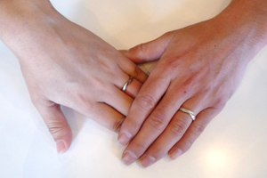 本日挙式のT様&S様の結婚指輪ご紹介