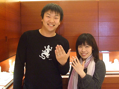 N様C様の婚約指輪・結婚指輪の3本セットをご紹介!!!