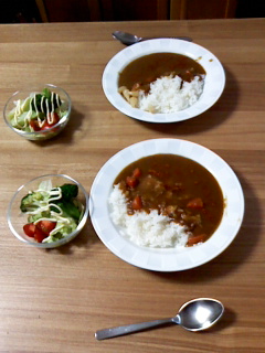 カレーと夕焼け
