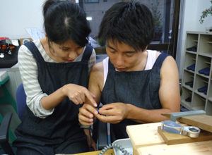 自分で作る結指輪 北ビワコホテルグラツィエにて挙式のお二人