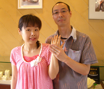 野球ボールの結婚指輪