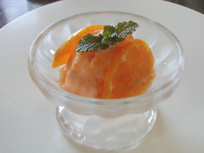 冷凍みかんで簡単ジェラート