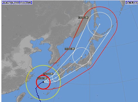 やはり朝から雨・・台風18号滋賀県への最接近は日曜日の夜はじめ頃から やはり朝から雨・・台風18号滋賀県への最接近は日曜日の夜はじめ頃から