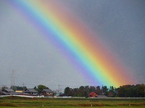 高島時雨～～虹がでた