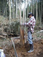 レポート)炊事小屋づくり_基礎固め作業(コミュニティビルド)