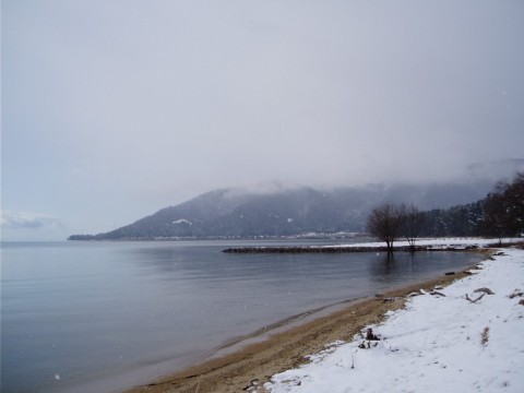 雪の午前中・・新旭、高島、安曇川ぐるーーっと