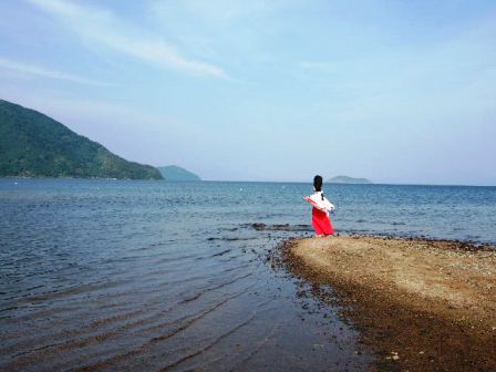 白拍子舞の奉納・・川すそまつり