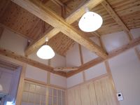 滋賀県産木材をたっぷり使った木造住宅です。