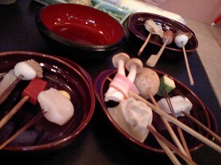 串天ぷらときのこ。