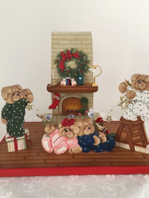 クリスマス作品やっと飾り始めました。