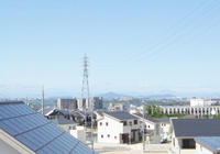 屋上から琵琶湖が見えたよ～！