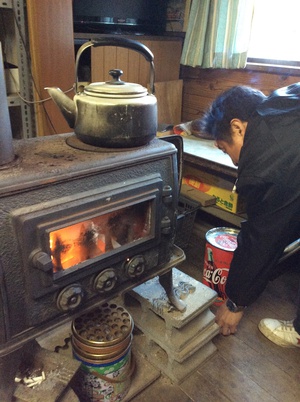 材木屋さんの薪ストーブ