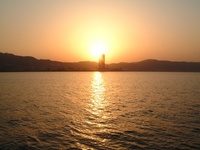 プリンスに沈みゆく夕陽