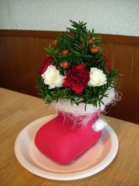 花花カフェ（１２月）　クリスマスブーツ