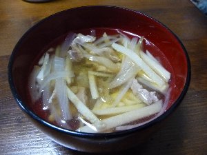 搾菜肉絲湯（ザーサイと豚肉細切りのスープ）