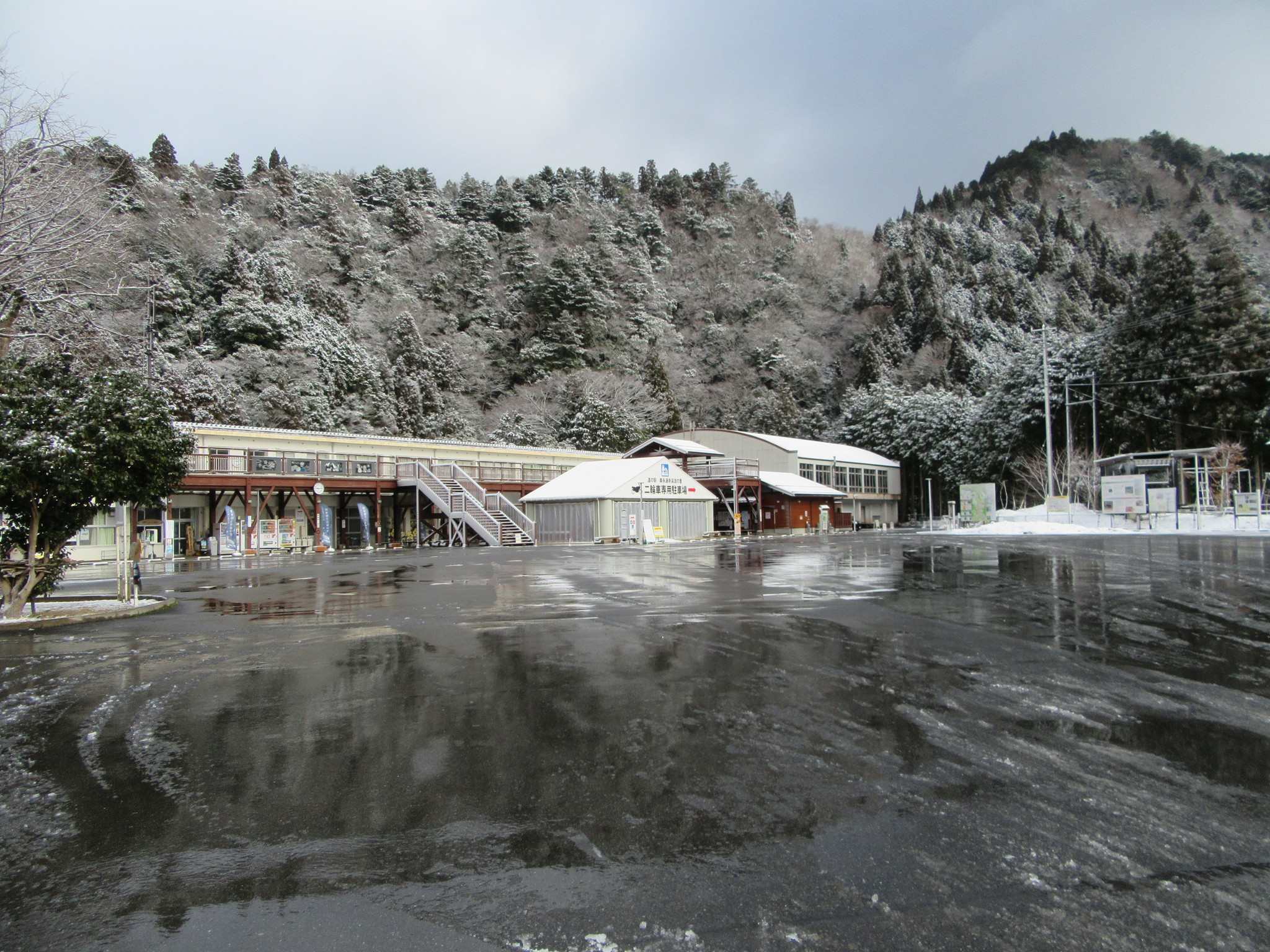 少し雪が降りました。