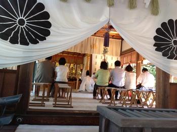 神社での撮影