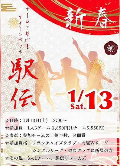 ▼新春駅伝ボウリング2024