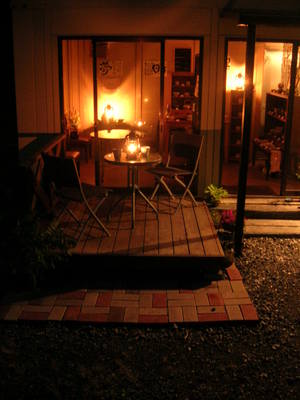 ホタルと花火と夜カフェ