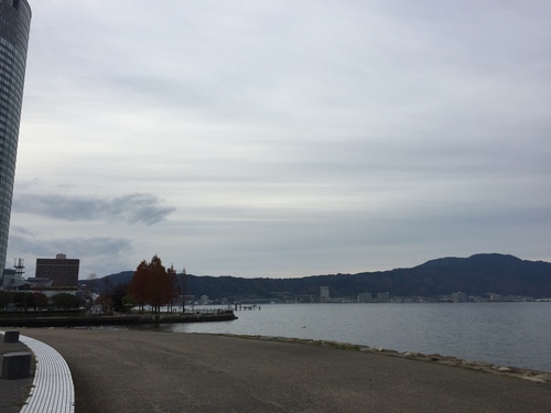 夕方のびわ湖
