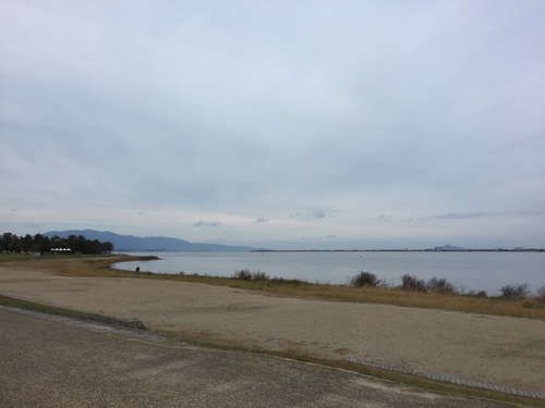 夕方のびわ湖
