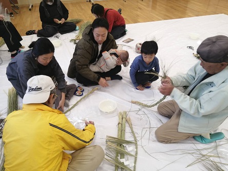 親子しめ縄教室初日