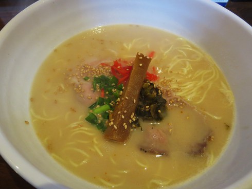 ★2015年新店★ランチ限定定食（鶏とんこつ白・唐揚げ・小鉢）『中華そば 八真道』@滋賀県大津市馬場