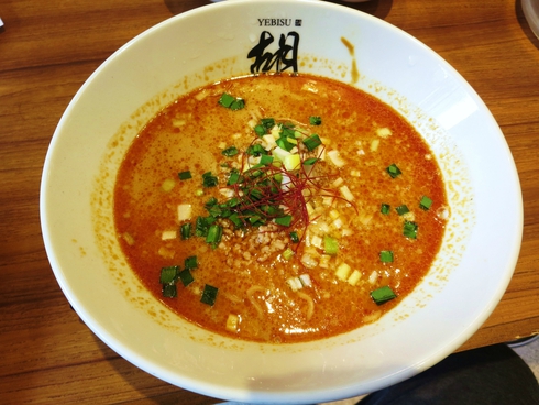 Ａセット（担担麺・唐揚げネギソース・ご飯）【担担麺 胡】@京都府京都市山科区竹鼻竹ノ街道町