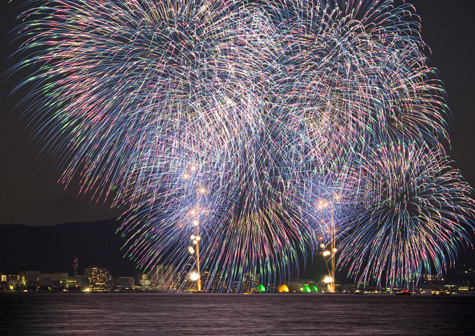 2016琵琶湖花火大会矢橋帰帆島公園より