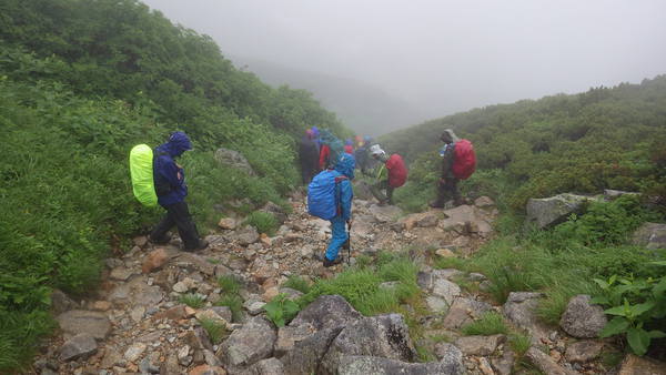 テントを背負って、秘境　雲ノ平へ　３日目