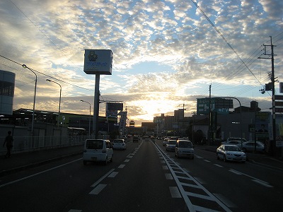 夕日・・・・。