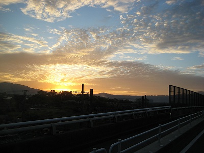 夕日・・・・。