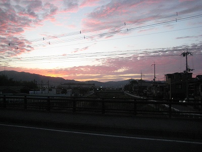 夕日・・・・。