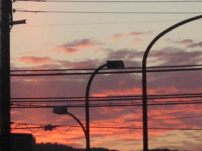 夕日・・・・。